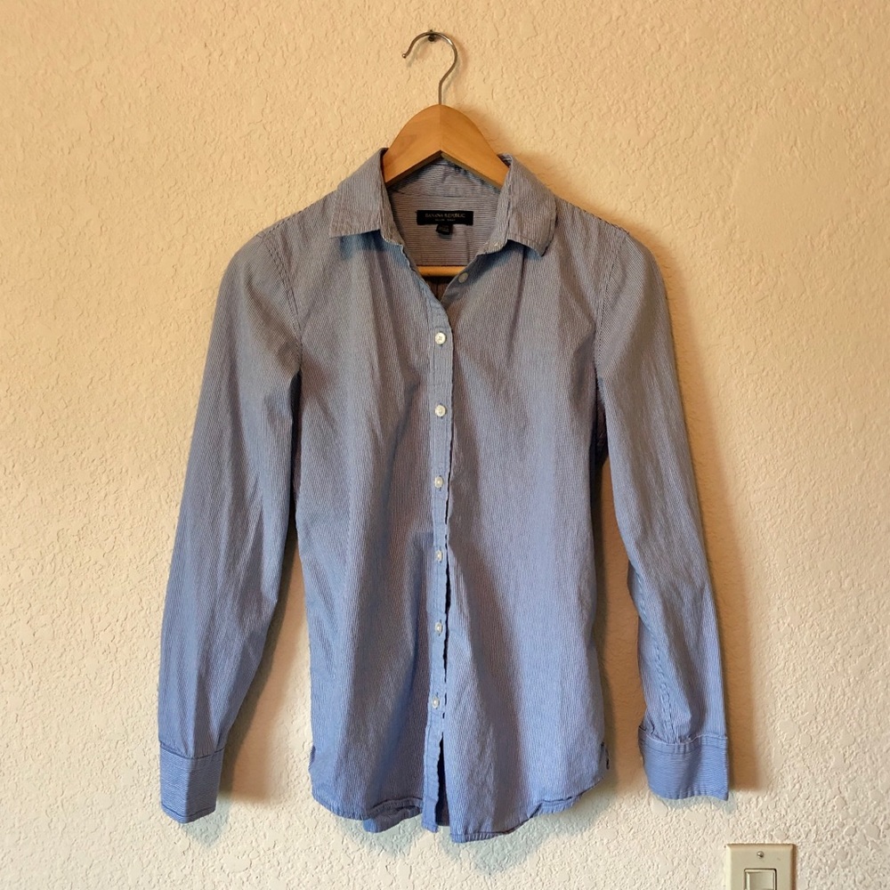 Banana Stripe Button Down